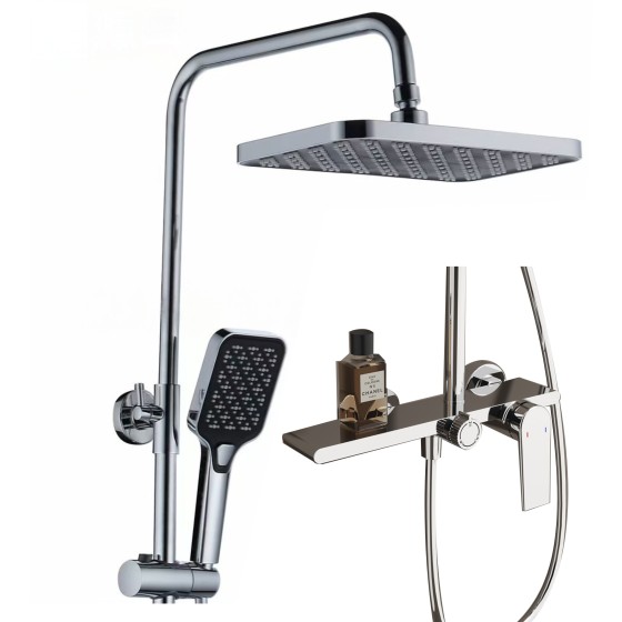 N36 chrome and black shower set from china
